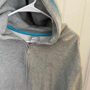 Nike gray hooded sweatshirt